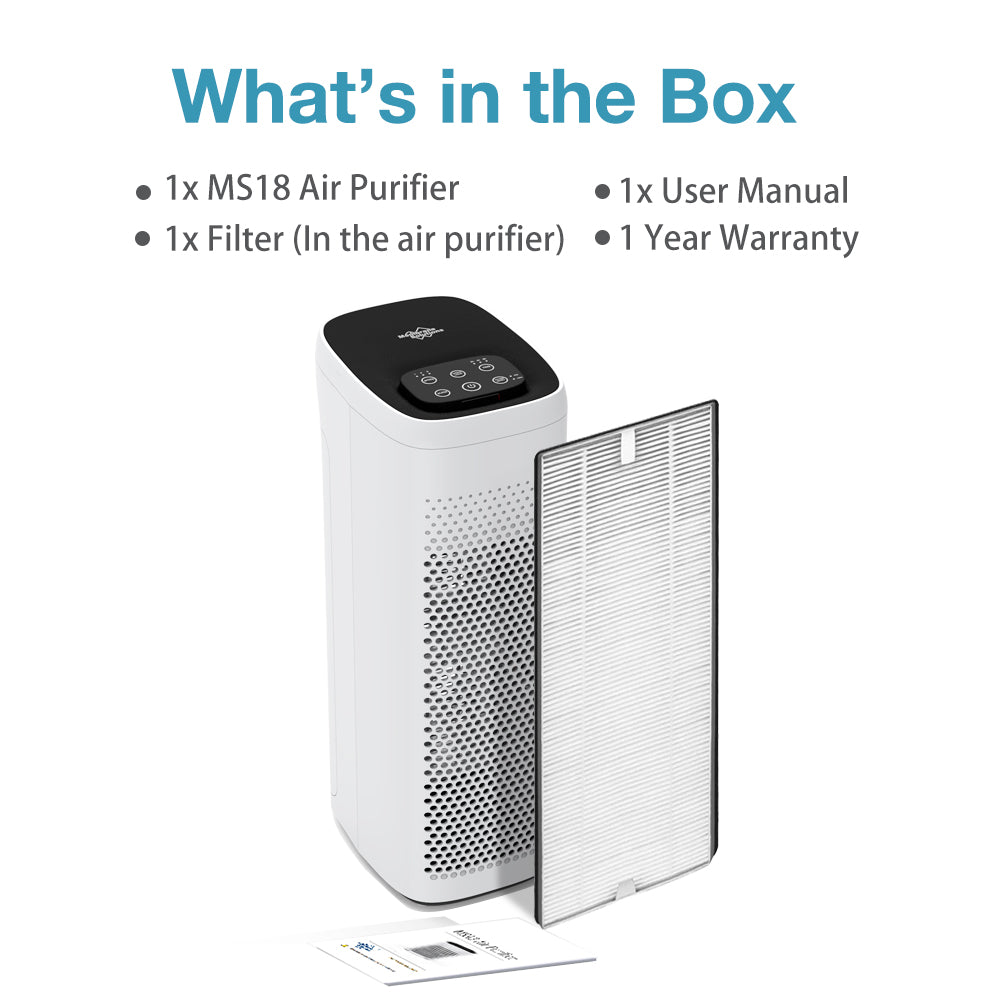 Membrane Solutions MS18 Air Purifier for Smoke Smell Odor Removal