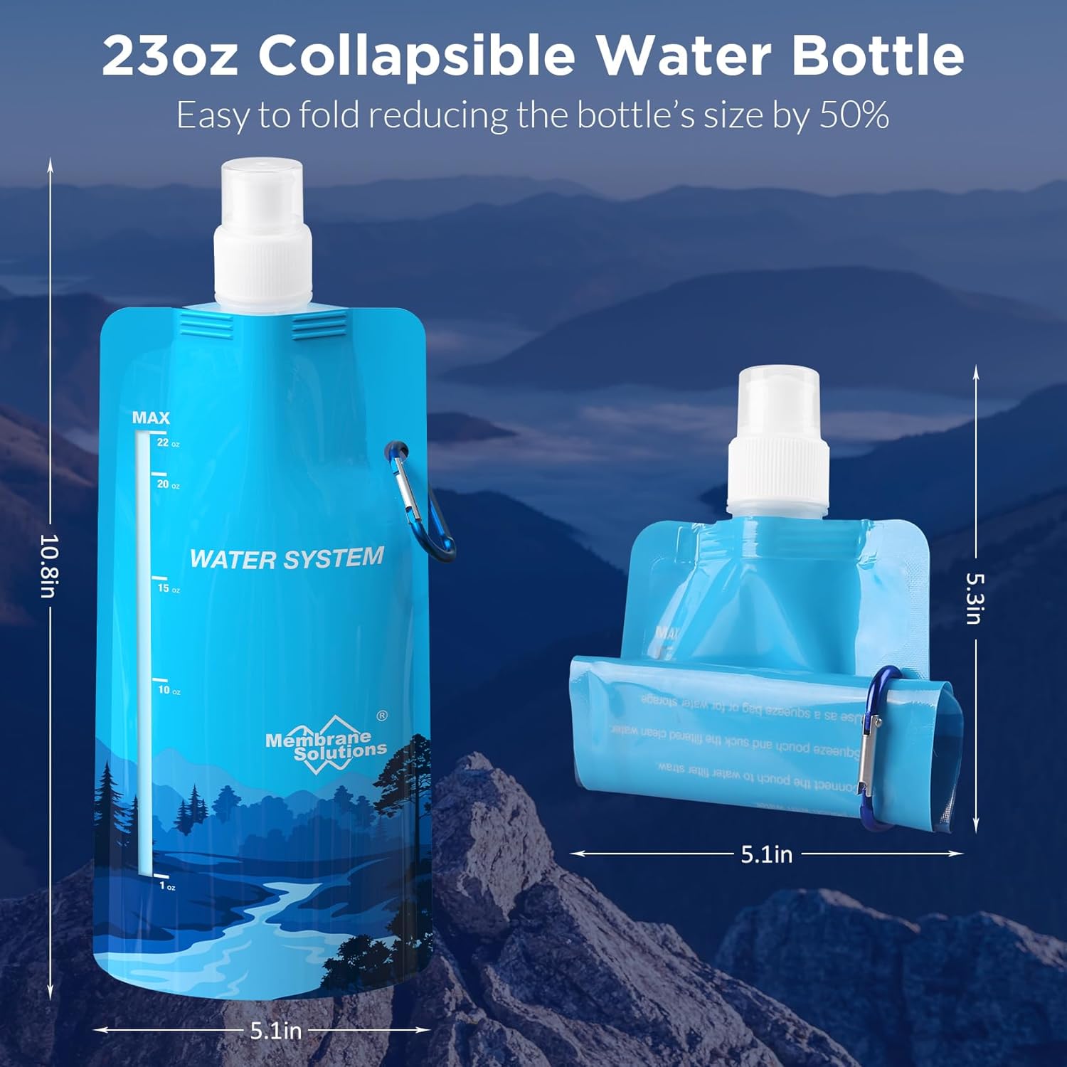 Simpure Water Filter Bottle Orange