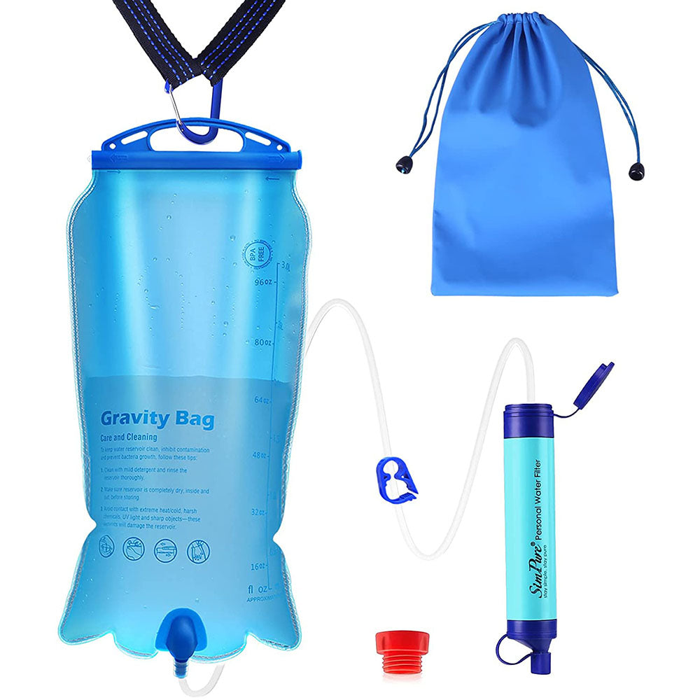  2 Pack Water Filter Straw - Water Purifying Device - Portable  Personal Water Filtration Survival - for Emergency Kits Outdoor Activities  and Hiking - Water Filter Camping Travel Survival Backpacking : Sports &  Outdoors