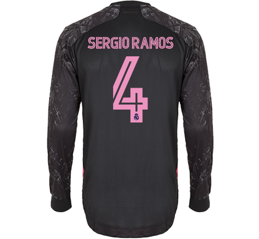 Men's adidas Sergio Ramos Black Real Madrid 2020/21 Third Replica Jersey