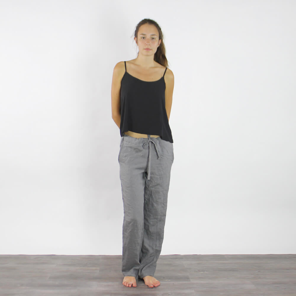 ladies grey casual trousers