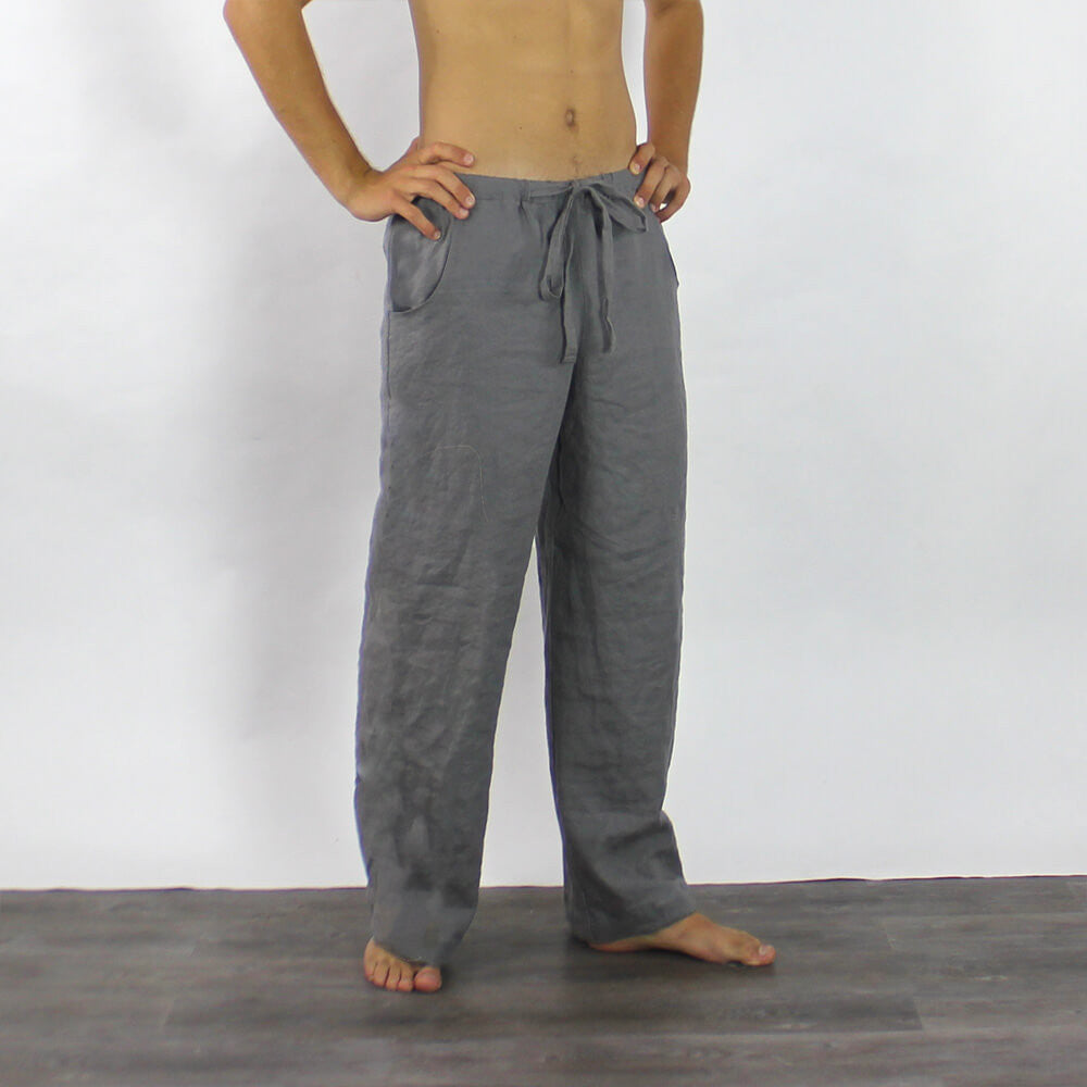 mens casual linen trousers