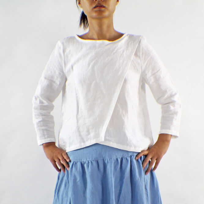 wrap linen top