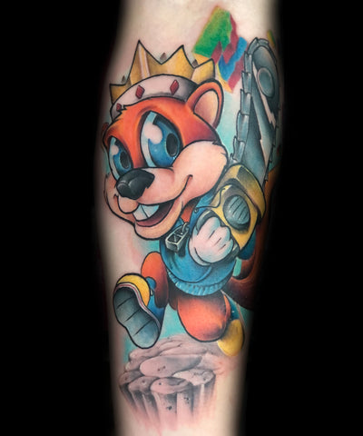 Tattoo uploaded by Daniel Day  Rareware banjo kazooie Conkers bad fur  day donkey Kong and Diddy Kong  Tattoodo