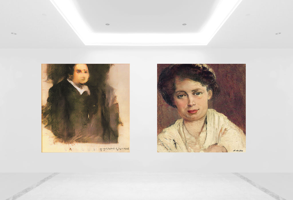 ai-portrait-comparison-amanda-by-ai-art-shop-vs-edmond-de-belamy-by-obvious