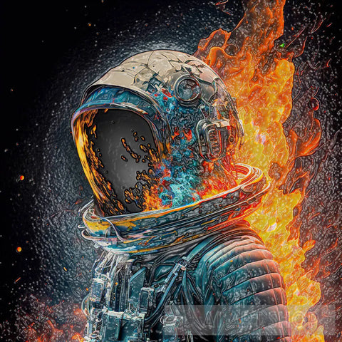 Astronaut on fire 2