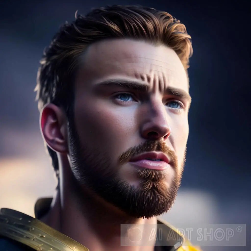 Aesthetic and Cinematic Portrait of Chris Evans