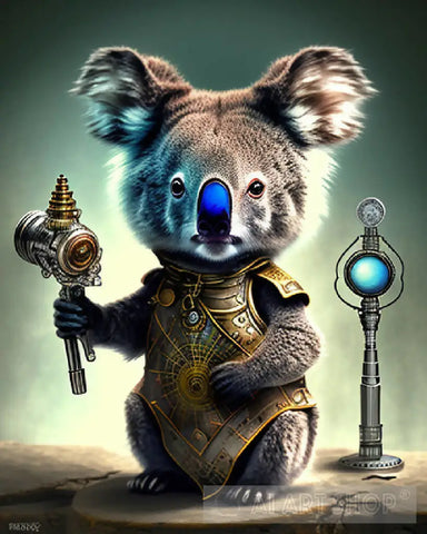AI Art Generator: Epic fantasy colorful rainbow ornate Tribal cute Koala  fuzzy