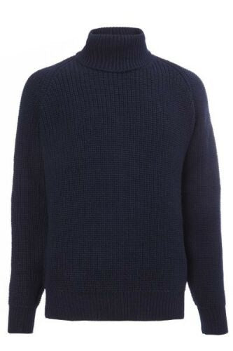 mens navy roll neck sweater