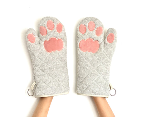 Cat Paw Oven Mitts  Heat Resistant Kitchen Gloves for Grilling – CatCurio  Pet Store