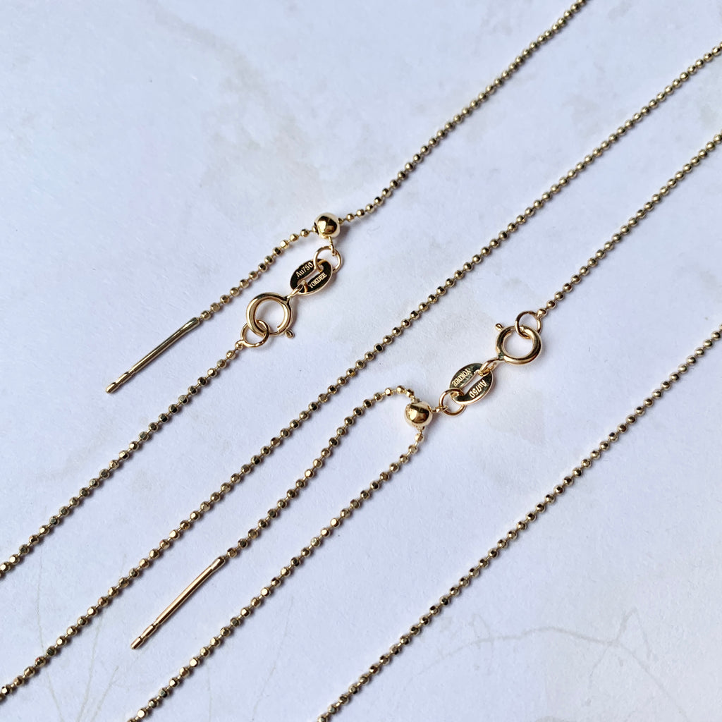 45cm (1mm) Adjustable Bead Necklace Chain – Yokdee Jewellery