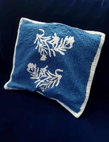 Indigo GUDRI stitched cushion cover RC - 04