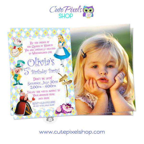 Alice in ONEderland 1st Birthday Invitation