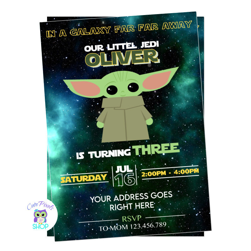 Đón sinh nhật cho bé yêu với mẫu thiệp Baby Yoda dễ thương này! Hãy làm cho ngày sinh nhật của con trai con gái bạn thêm ý nghĩa và đặc biệt với một buổi tiệc mang đậm phong cách của loài yêu tinh nhỏ bé đáng yêu này! Click vào hình ảnh để khám phá thêm chi tiết về sản phẩm.