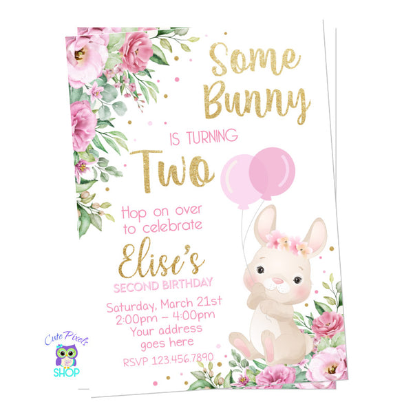 Alice in Wonderland Birthday Invitation - Style #02 – Cute Pixels Shop