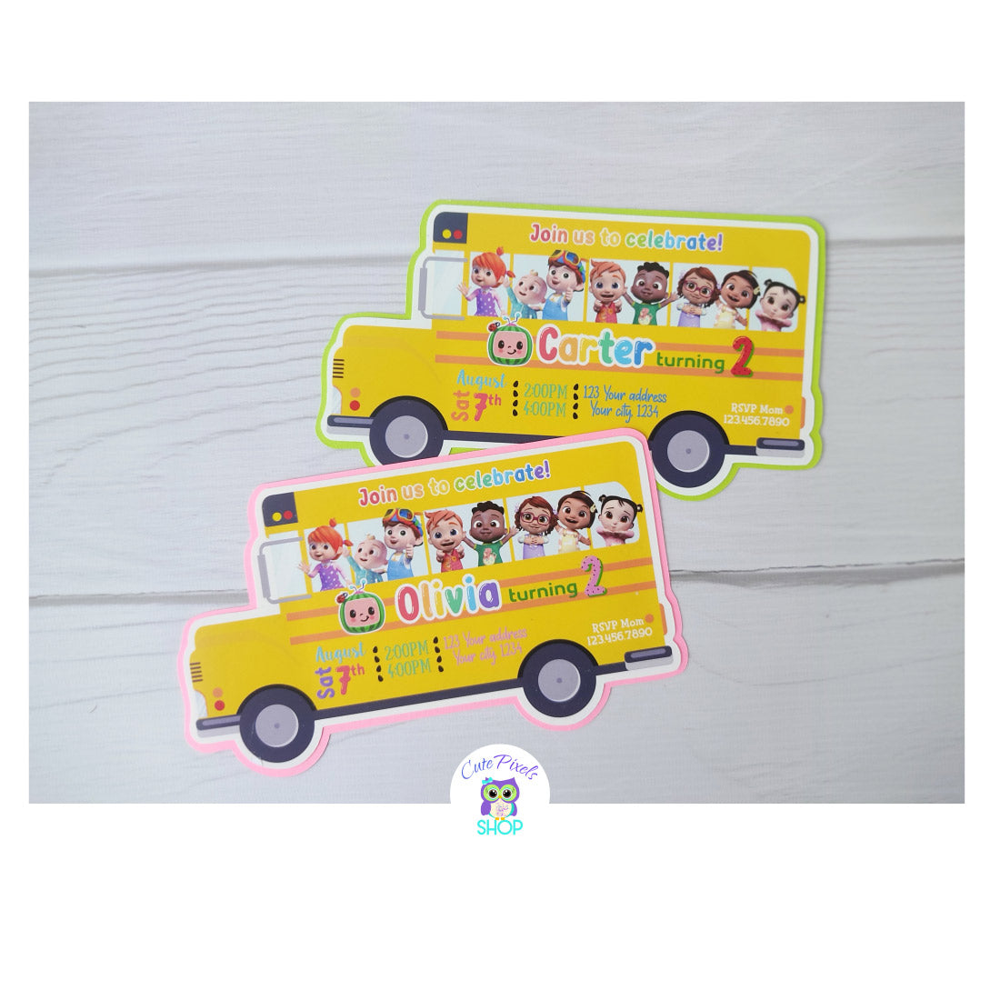 Cocomelon bus coloring pages