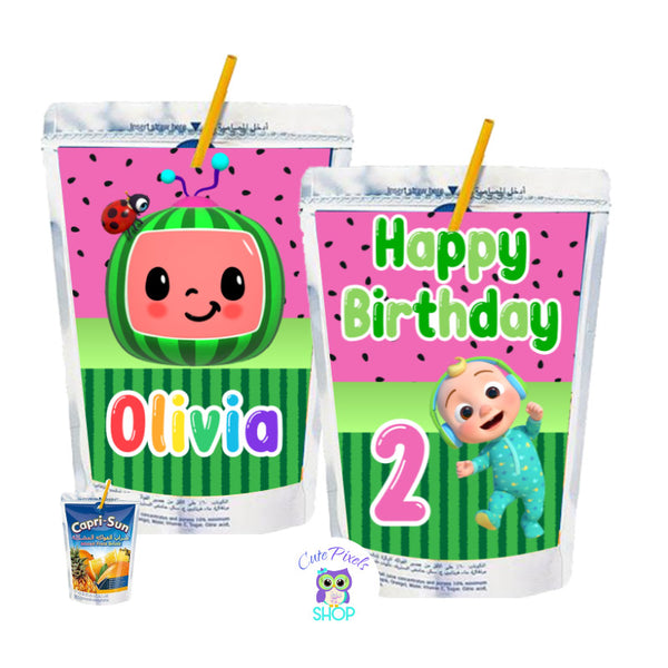 Cocomelon Water Label-Cocomelon Birthday-Cocomelon Party-Cocomelon Chi –  Favorably Wrapped