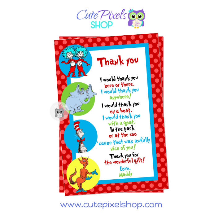 Dr Seuss Birthday Invitation - Style #01 – Cute Pixels Shop