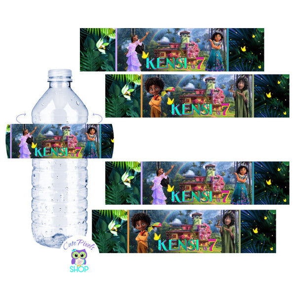 Encanto Water Bottle Labels-Custom Water Bottle-Encanto Party