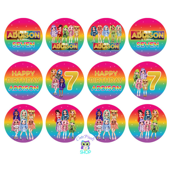 Rainbow High Dolls Cake Topper - Rainbow High Centerpiece – Cute