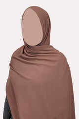 Model wearing Premium Chiffon Hijab - Momina Hijabs
