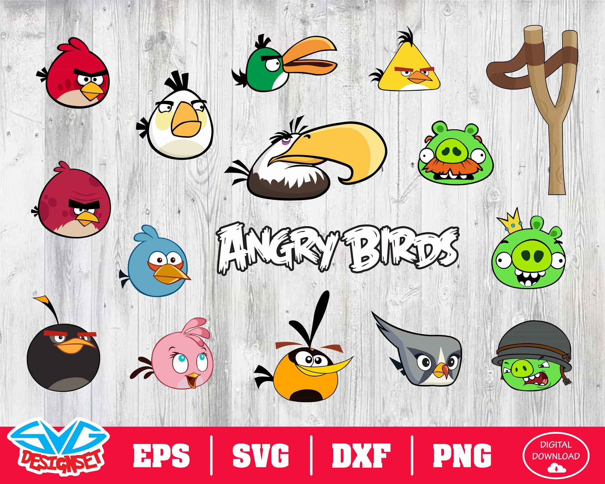 Download Angry Birds Svg Dxf Eps Png Clipart Silhouette And Cutfiles