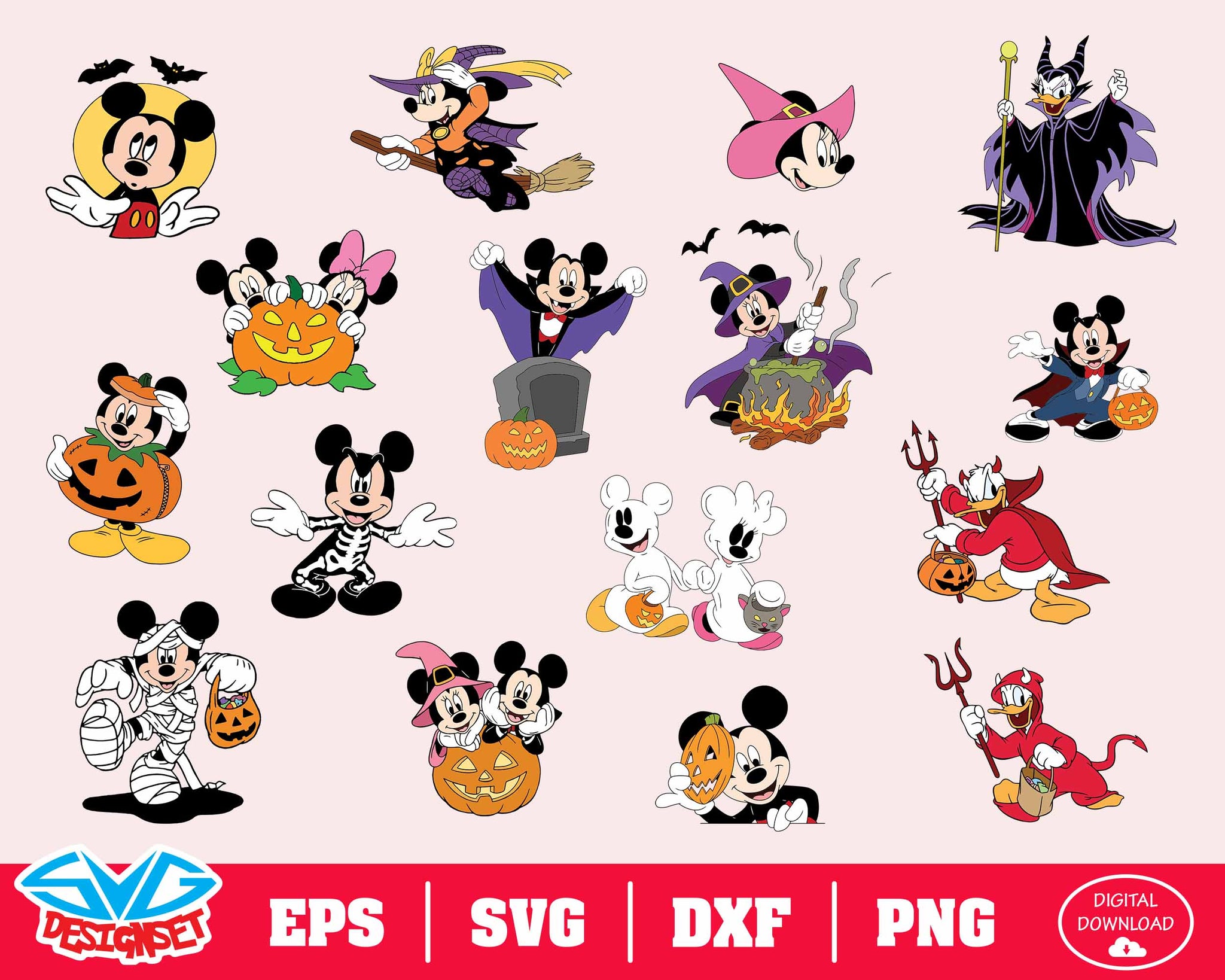 Disney halloween Svg, Dxf, Eps, Png, Clipart, Silhouette and Cutfiles