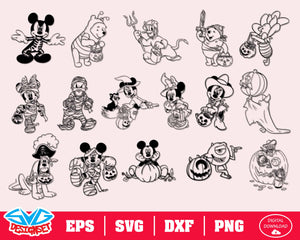 Disney Halloween Svg, Dxf, Eps, Png, Clipart, Silhouette and Cutfiles