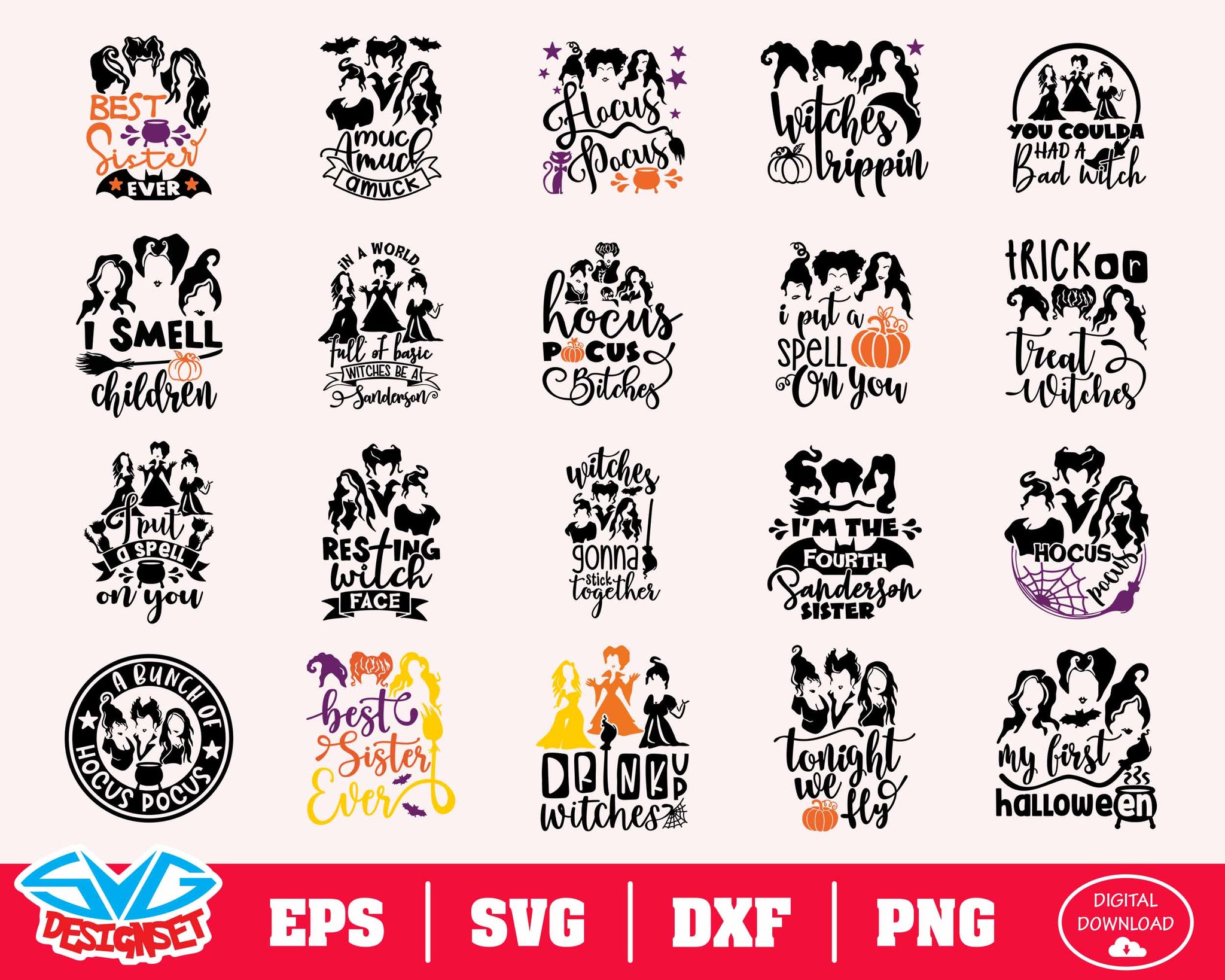 Download Hocus Pocus Svg Dxf Eps Png Clipart Silhouette And Cutfiles 1