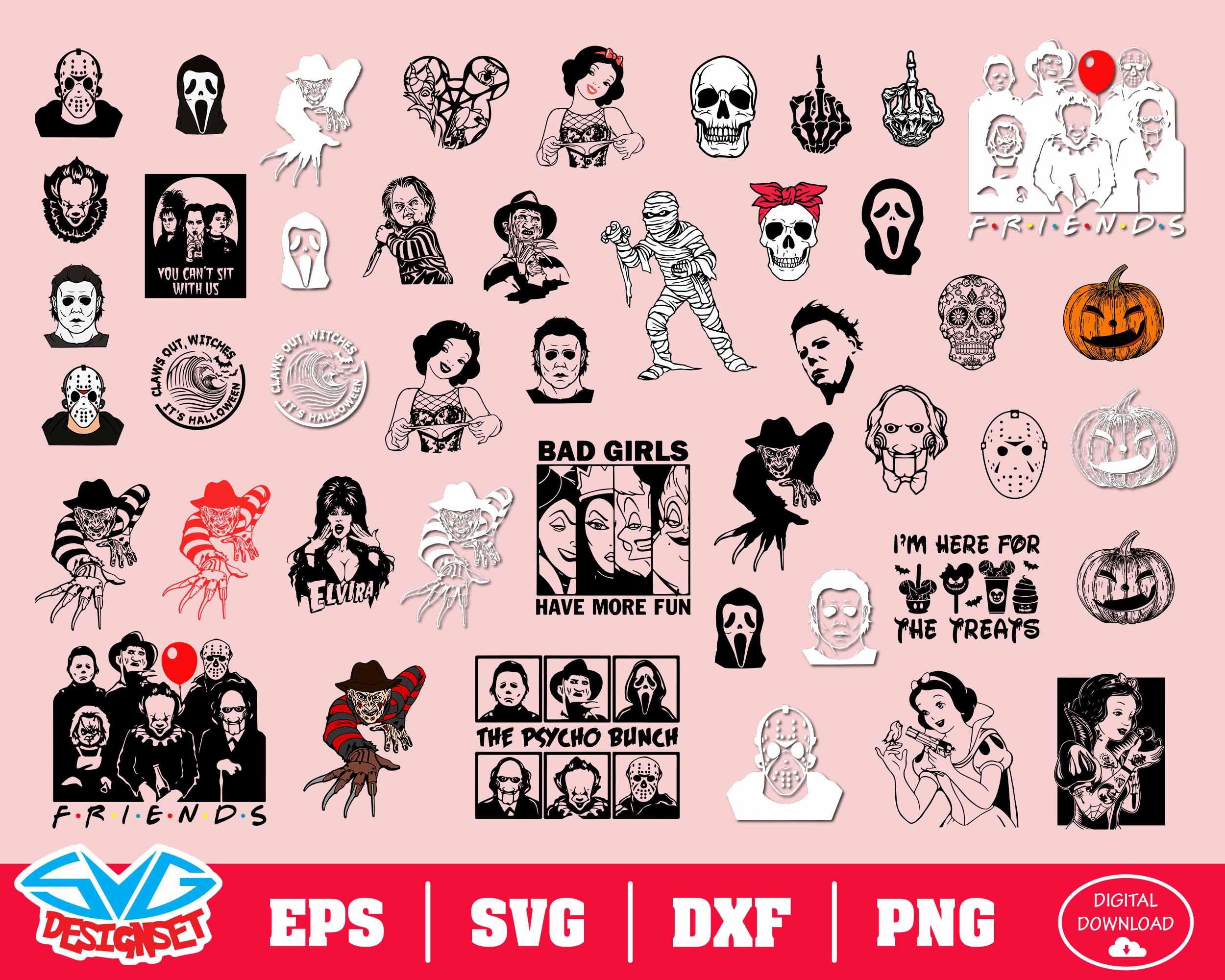 Download Horror Movie Killers Svg Dxf Eps Png Clipart Silhouette And Cutfi