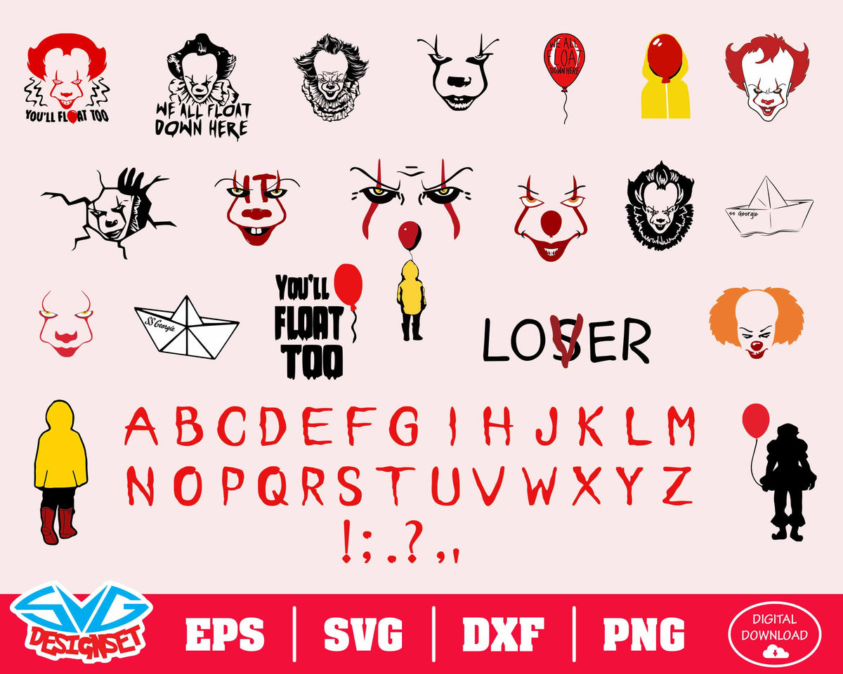 Download Pennywise Big Bundle Svg, Dxf, Eps, Png, Clipart ...