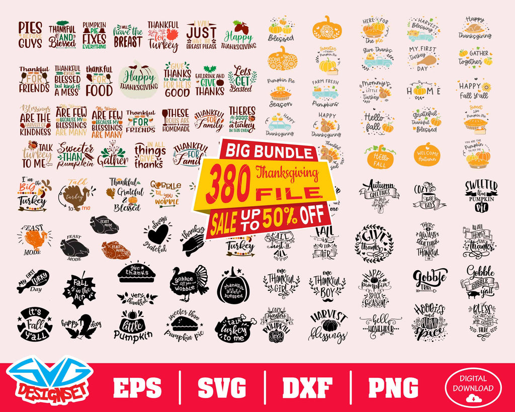 Download Thanksgiving Big Bundle Svg Dxf Eps Png Clipart Silhouette And