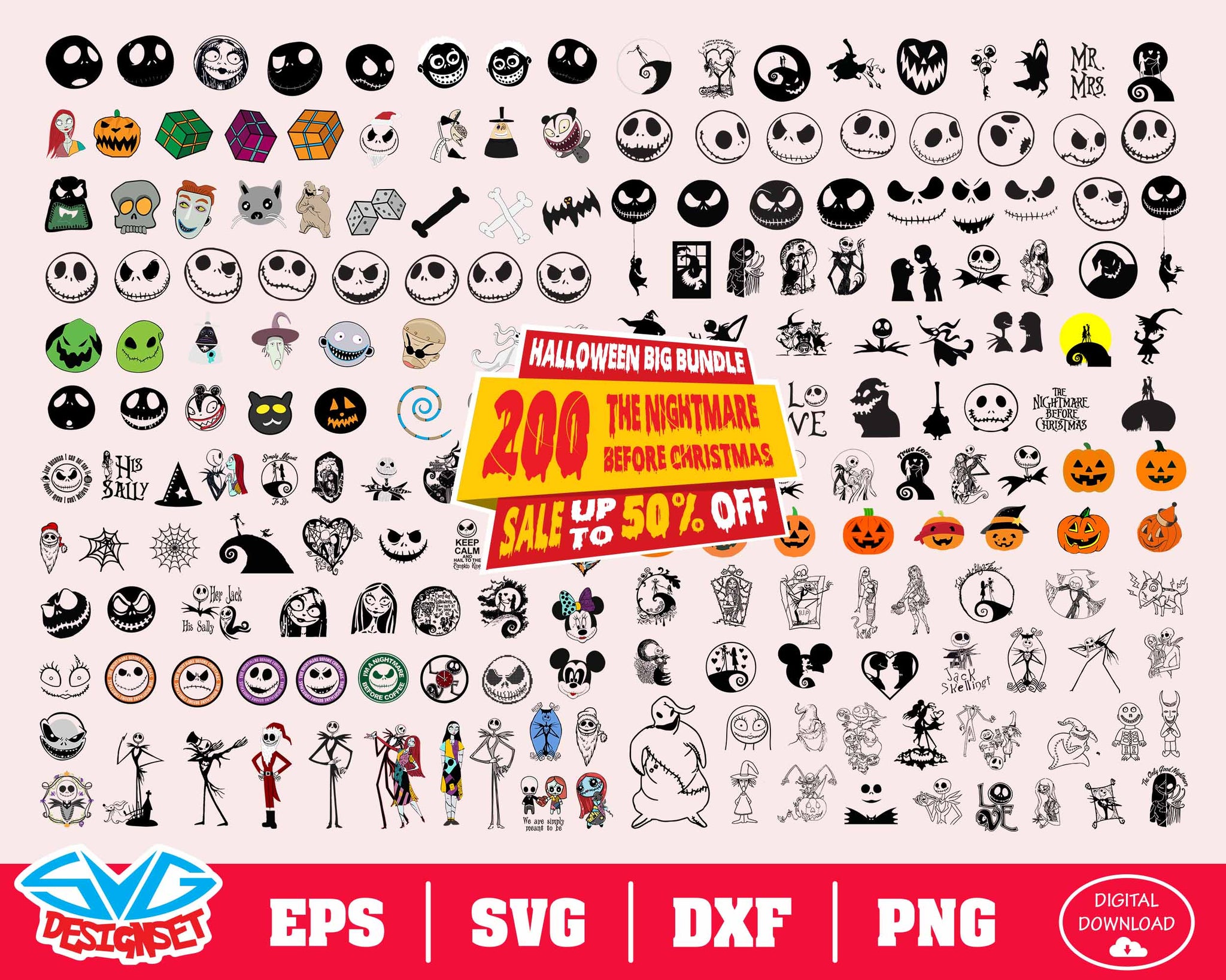 Download The Nightmare Before Christmas Bundle Svg, Dxf, Eps, Png ...