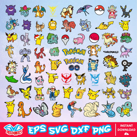 Pikachu SVG/PNG File Cut File Pokemonpikachu Profile Vinyl 