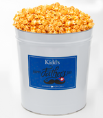 Load image into Gallery viewer, cheddar cheese popcorn. large fathers day gift tin. special, indulgent and incredible flavor make this gift the best snack you could buy.
