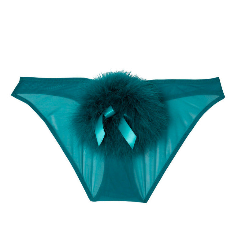 Teal Powder Puff Brief by Bettie Page Lingerie