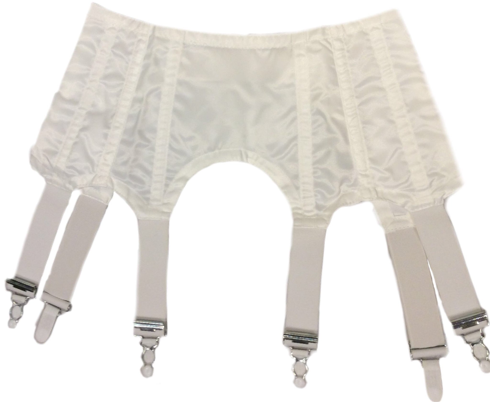 Six Strap Retro Suspender Belt White – She Said Boutique