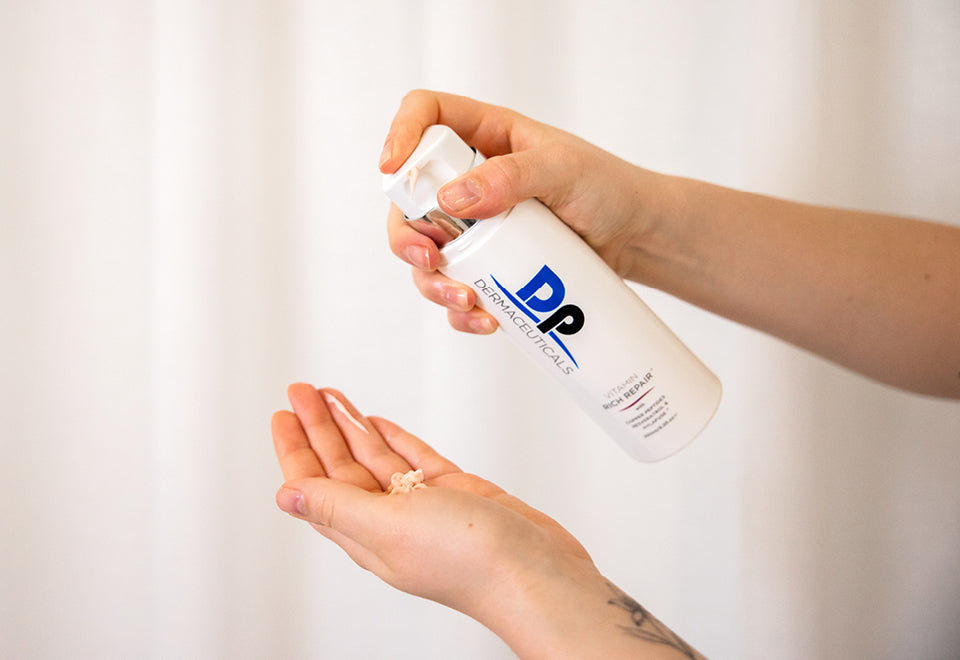 Dermaceuticals Rich Repair Product Being Applied Into Hand