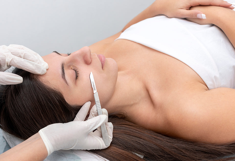 Women Receiving Dermaplaning Facial Melbourne CBD’s Botanica Wellness Spa and Clinic 