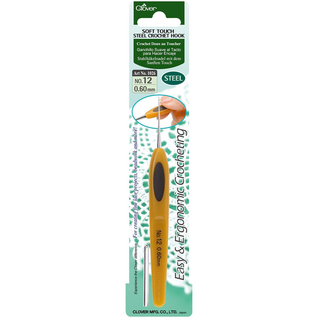 Soft Touch Steel Crochet Hook 10 (0.75 mm) – Clover Needlecraft, Inc.