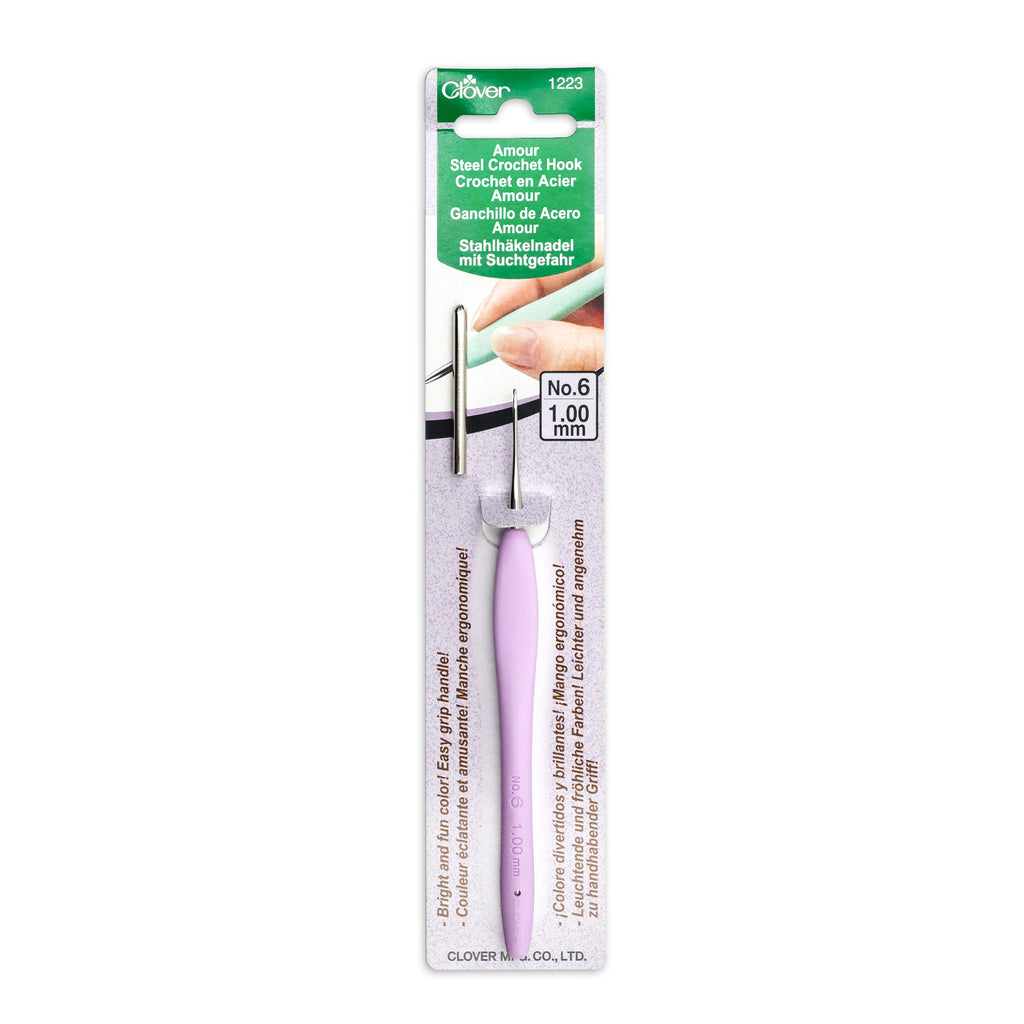 Amour Steel Crochet Hook No. 10 (0.75 mm) – Clover Needlecraft, Inc.