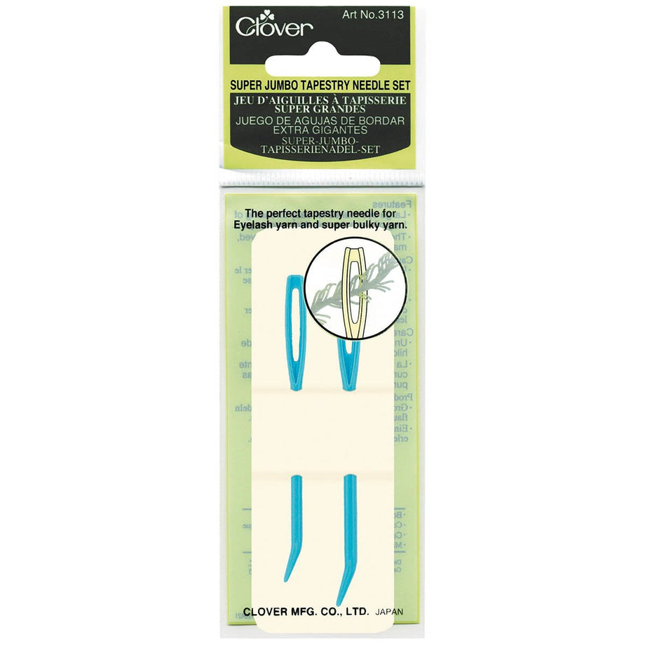 2 Darning Needles with Latch Hook Eye - Clover • PAPER SCISSORS STONE