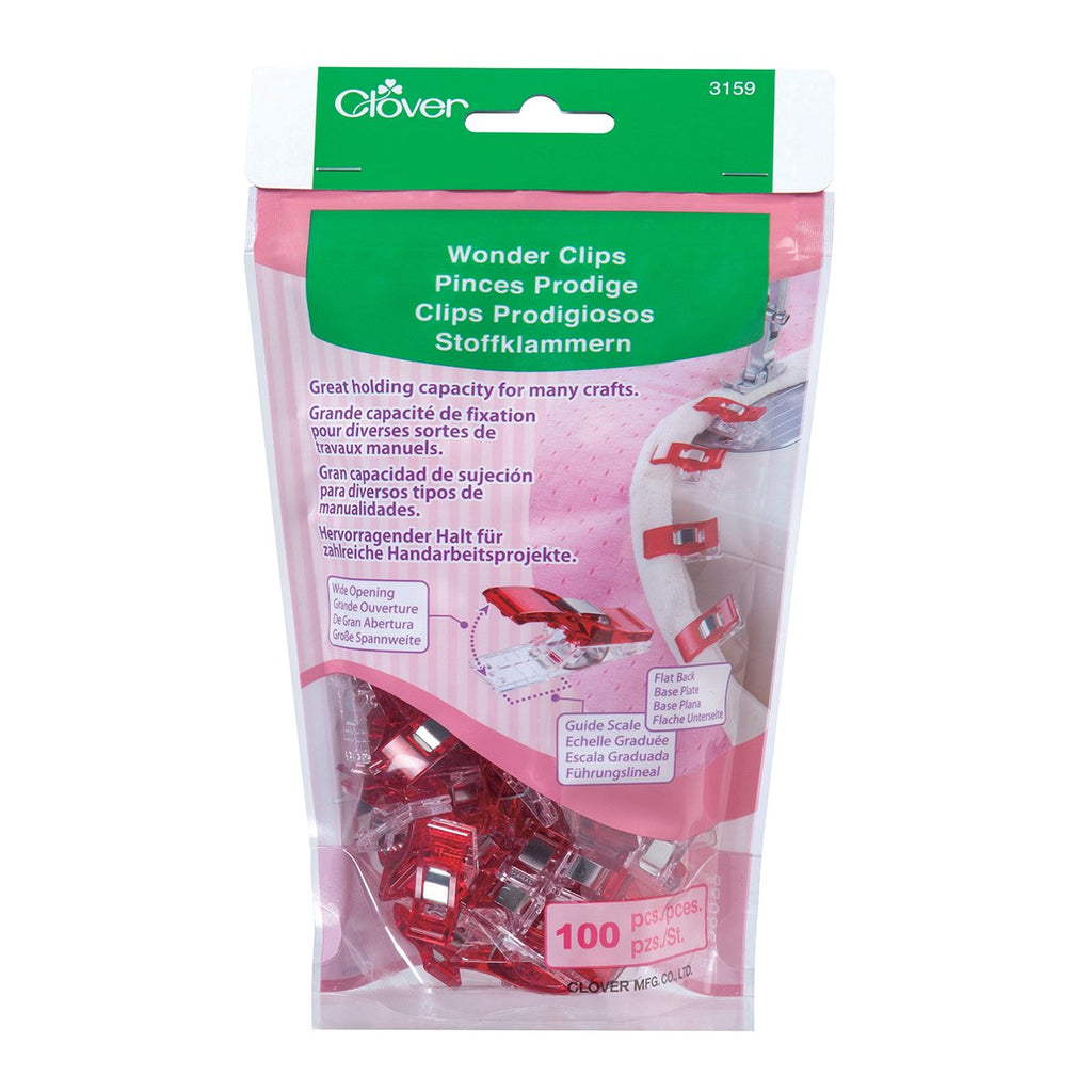 Clover Mini Wonder Clips - Rainbow 50 pcs - Quiltak Quilt Basting