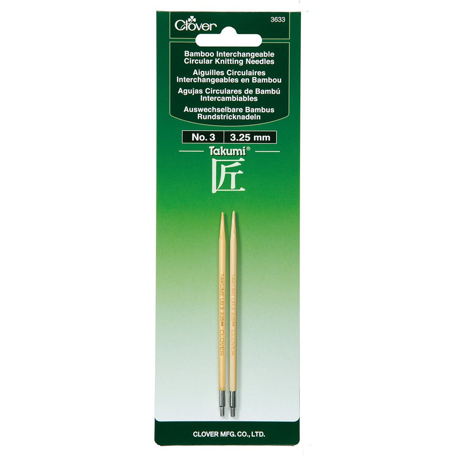 Clover Takumi Combo interchangeable bamboo needles