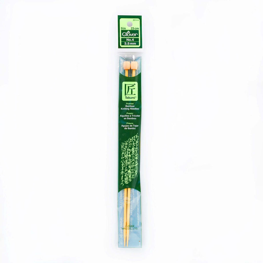 Takumi Bamboo Single Point Knitting Needles 9-Size 10/6mm 3011-10 -  GettyCrafts