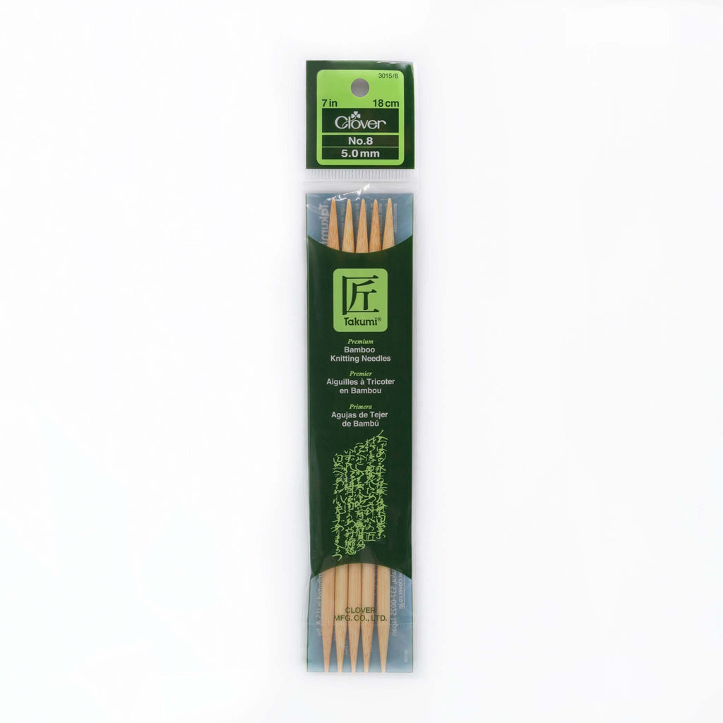 Takumi Bamboo Knitting Needles Circular 16 No. 8 (5.00mm) – Clover  Needlecraft, Inc.