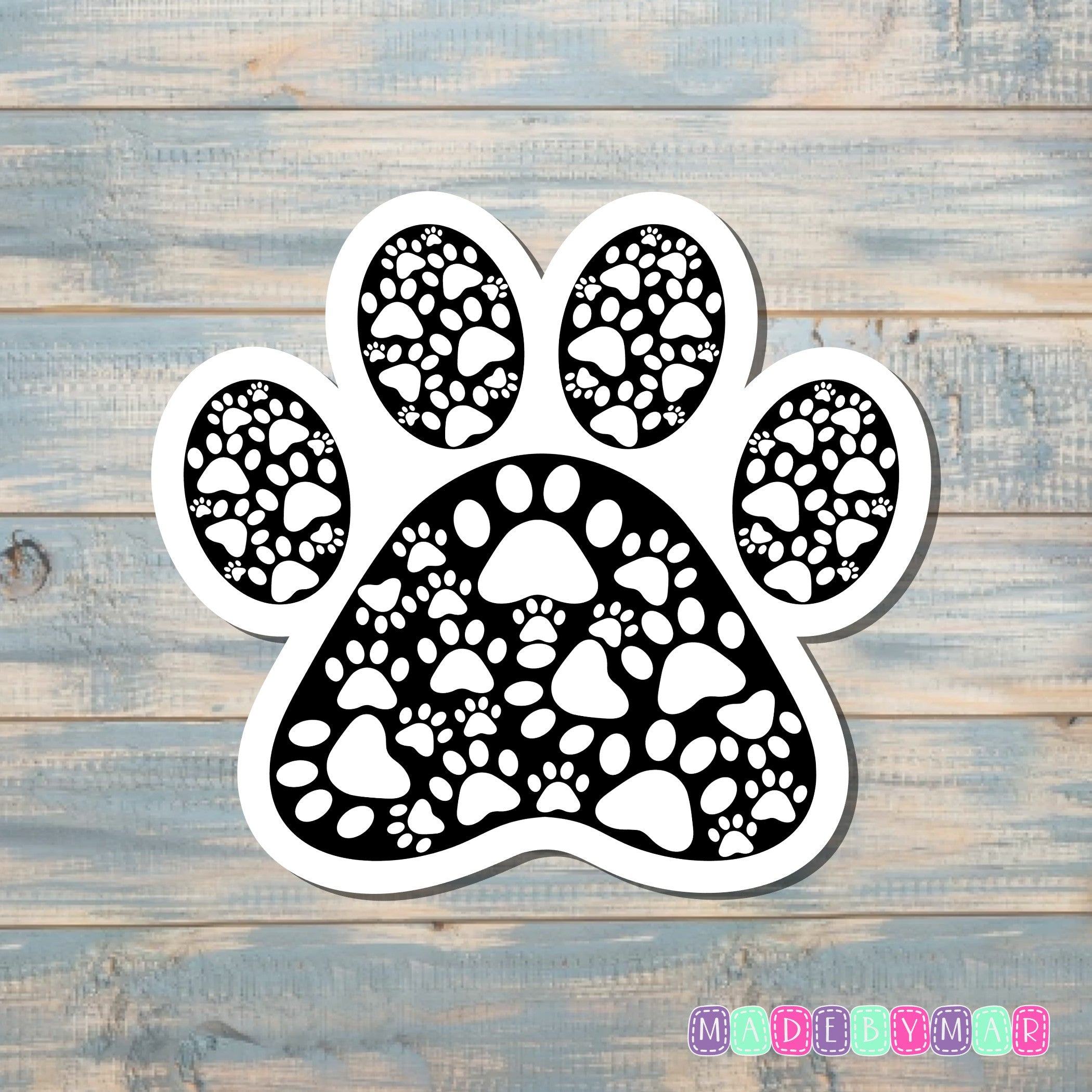 Giant Pawprint | Sticker or Magnet | Dog Mom