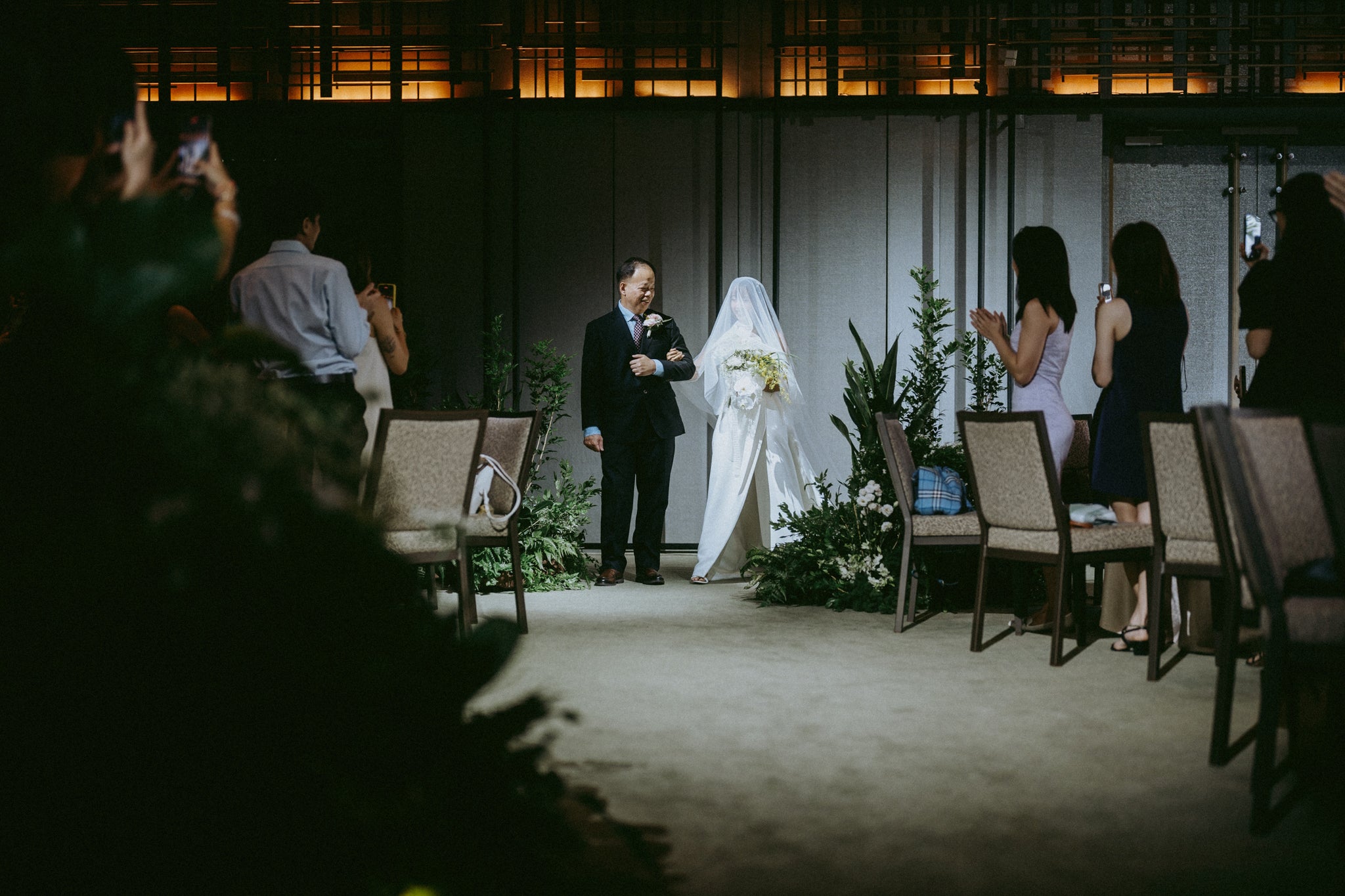 Colourful Botanical Floral Backdrop Arrangement for Wedding at ParkRoyal Pickering 09