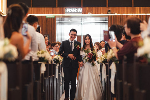 Botanical Floral Bouquet for Wedding at Welsey Church 11