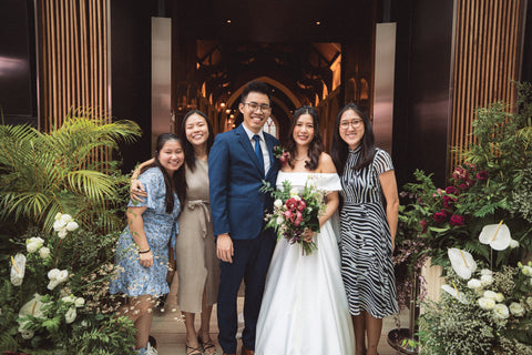 Botanical Floral Bouquet for Wedding at Welsey Church 15